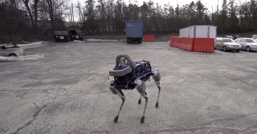 Американские солдаты провели учения с военными роботами