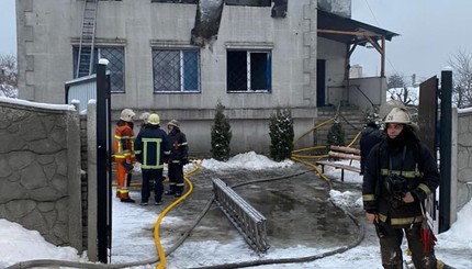 Пожар в доме престарелых в Харькове: фото с места события