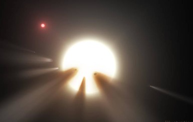 Далекую звезду в созвездии Лебедя заставляет гаснуть рой комет