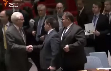 Опубликовано видео, на котором Климкин пожал руку Чуркину после заседания Совбеза ООН