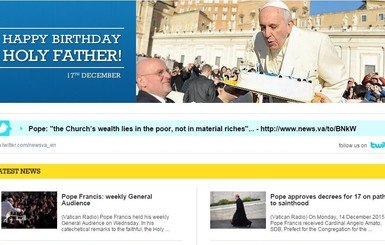 Пресс-служба Порошенко поздравила Папу Римского с днем рождения, перепутав возраст