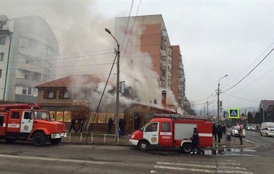 В Мукачево горел ресторан 