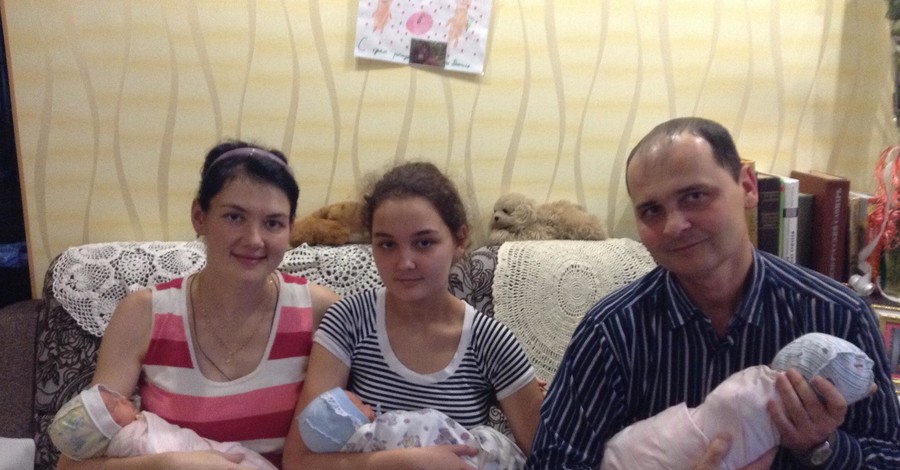 Мама единственной тройни Донецка в 2015 году: 