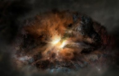 Самая яркая галактика во Вселенной пожирает себя изнутри