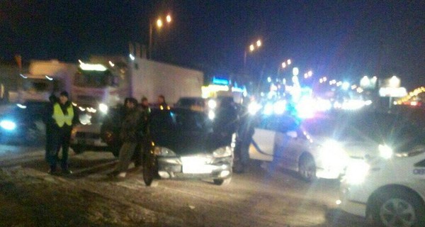 В Киеве в стельку пьяный водитель 