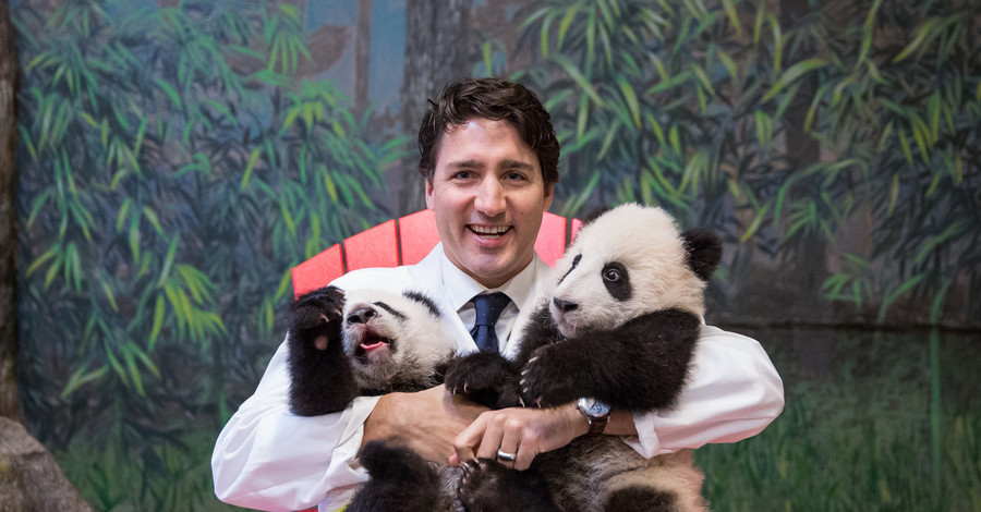 Премьер-министр Канады с пандами покорил Интернет