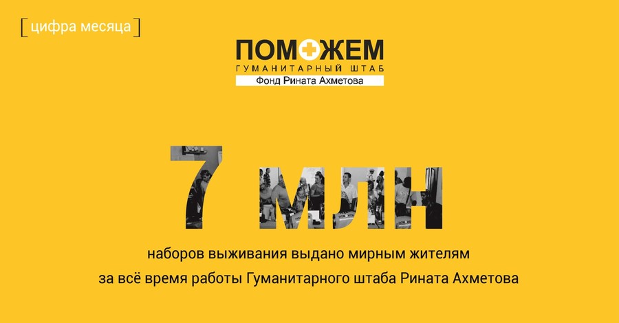 7-миллионный набор выживания на Донбассе выдал Штаб Рината Ахметова