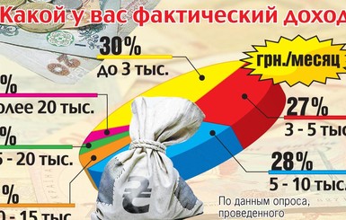 Какой фактический доход у украинцев