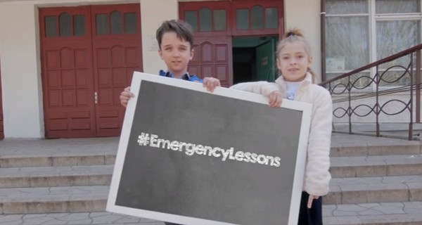 Дети из зоны АТО участвуют в международном флэшмобе ‪#‎EmergencyLessons‬