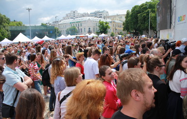 В Киеве провели массовый урок английского языка