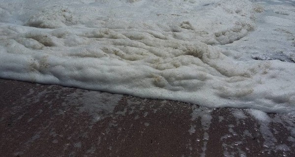 Вода на пляже под Одессой покрылась грязной пеной