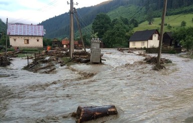 В Закарпатье селевые потоки сошли с гор и разрушили села