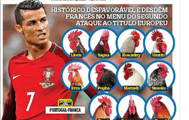 Португальская газета сравнила сборную Франции с петухами