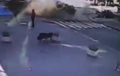 Появилось видео момента взрыва машины Шеремета 