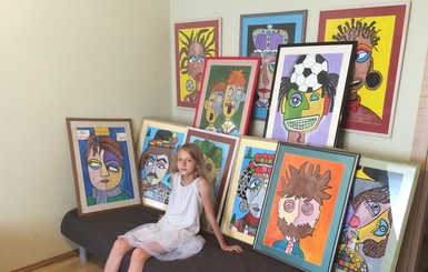 10-летняя львовянка устроила благотворительный онлайн-аукцион своих картин