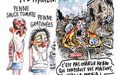 Мэрия разрушенного Аматриче подала в суд на Charlie Hebdо 