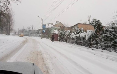 На Западной Украине наступила зима