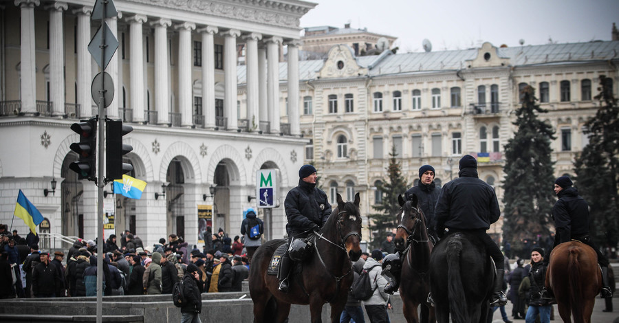 Годовщина Майдана: на улицах шесть тысяч полицейских, Крещатик перекрыт