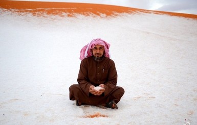 Саудовскую Аравию засыпало снегом 