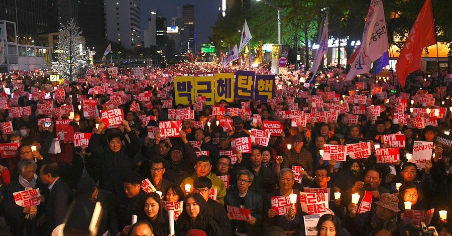 Жители Южной Кореи снова митинговали против президента