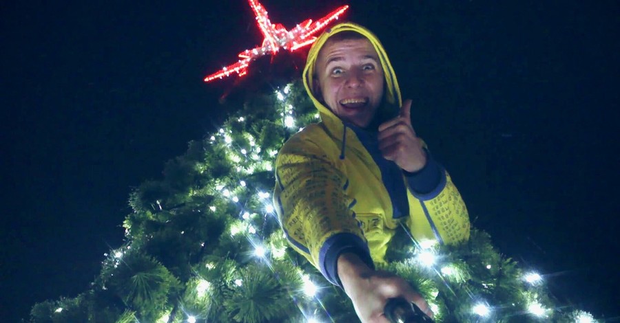 18-летний руфер покорил главную елку Чернигова