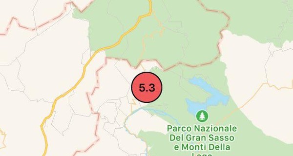 В центральной части Италии произошло землетрясение