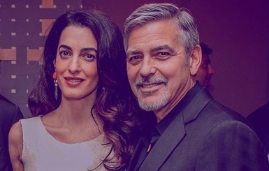 Джордж Клуни прилетел на форум в Давосе с беременной супругой