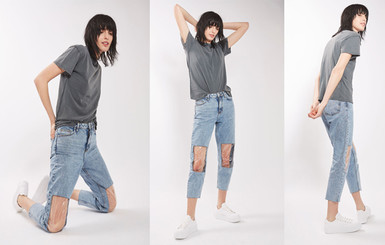 Новый модный тренд: джинсы с прозрачными коленками, которые не понравились людям