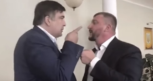В сети появилось видео скандала Саакашвили  и главы Минюста 