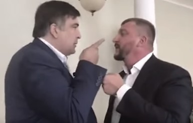 В сети появилось видео скандала Саакашвили  и главы Минюста 