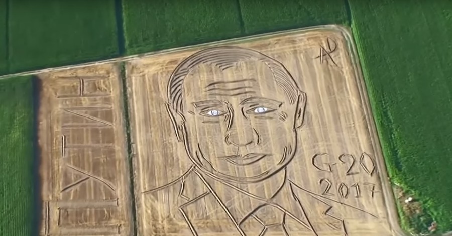 В Италии фермер нарисовал портрет Путина с помощью трактора и плуга