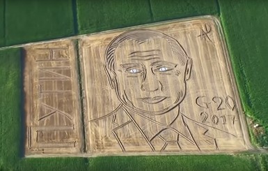 В Италии фермер нарисовал портрет Путина с помощью трактора и плуга