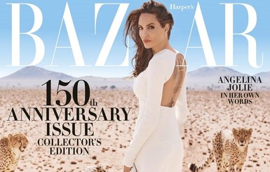 Анджелина Джоли приручила гепардов в новой фотосессии