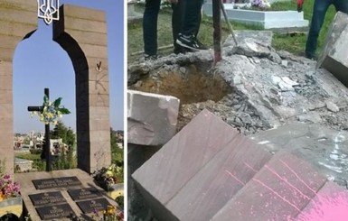 В Польше обломки разрушенного памятника УПА использовали для ремонта дороги 