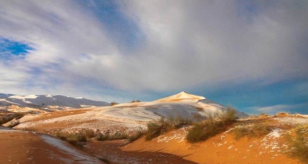 Самую большую пустыню на Земле засыпало снегом