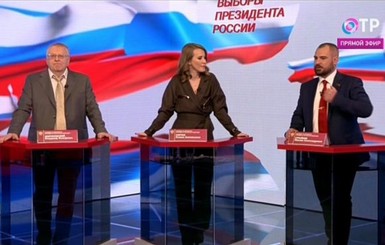 В России прошли первые теледебаты кандидатов в президенты 