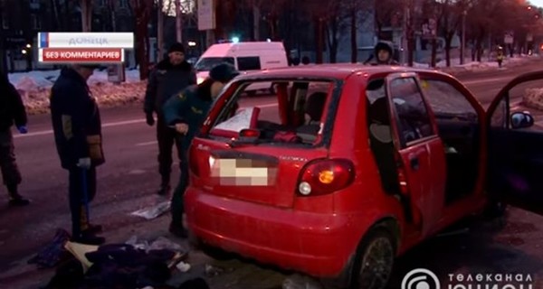 В центре Донецка взорвали Matiz из-за неразделенной любви