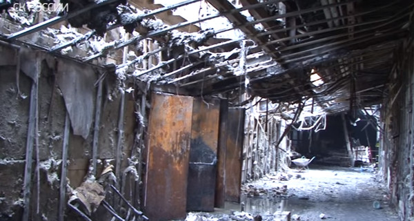 Появилось видео из сгоревшего ТЦ в Кемерово