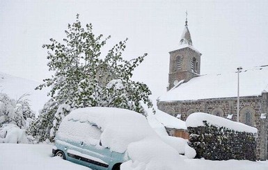 Во Франции, посреди мая, выпал снег