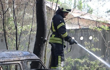 В Киеве сгорели 4 машины