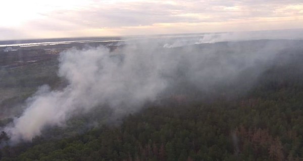 В Чернобыле продолжает гореть Рыжий лес