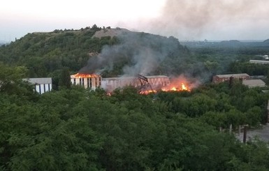 В Донецке пожар на шахте Куйбышевская, город затянут смогом
