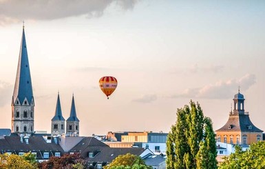 В Германии упал воздушный шар с людьми