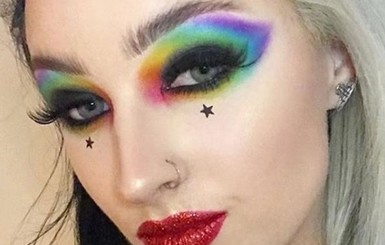 Instagram покорил новый тренд – радужный makeup
