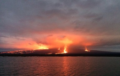 На Галапагосских островах проснулся вулкан Сьерра-Негра