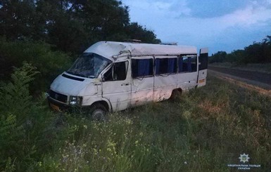 На Николаевщине водителю маршрутки стало плохо и транспорт вылетел в кювет 