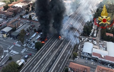 Опубликованы фото и видео мощного взрыва около аэропорта Болоньи 