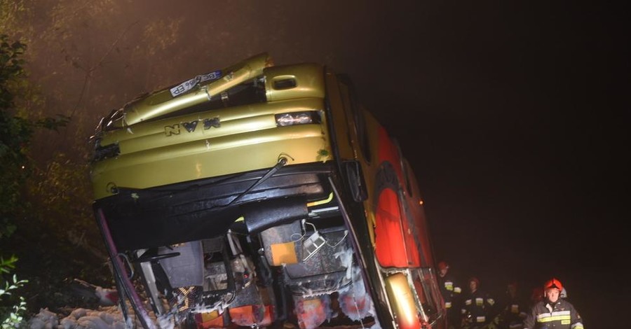 В аварии с украинским автобусом в Польше пострадали 10 детей