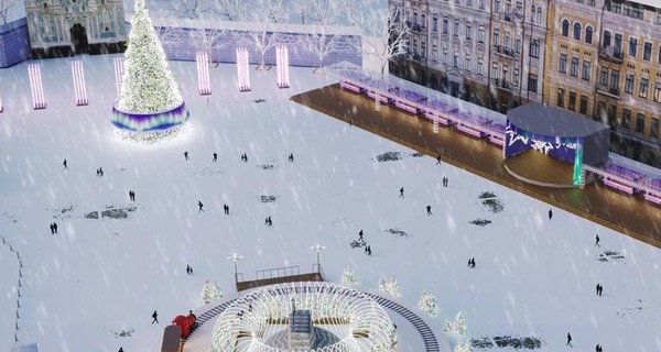 Новый год в Киеве: 70-метровая горка и 19 концертов