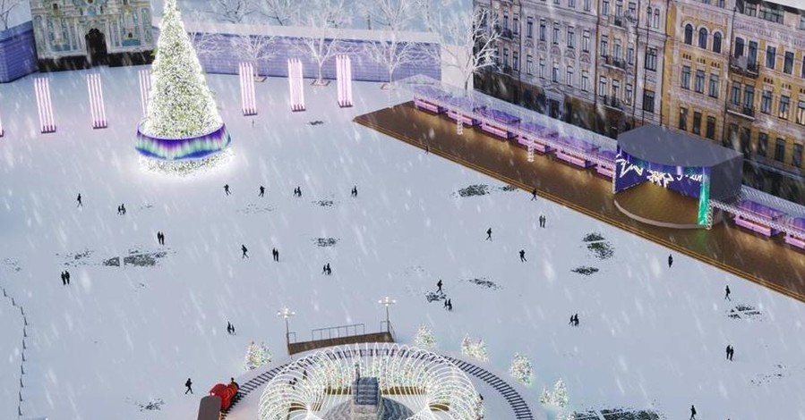 Новый год в Киеве: 70-метровая горка и 19 концертов